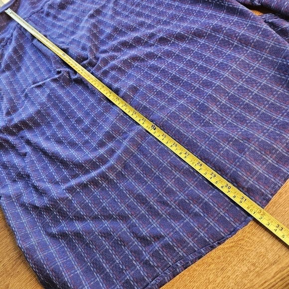 F/X Fusion men's long sleeve button front blue & red plaid shirt size XL - Picture 6 of 9